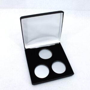 Black Leatherette Box for 3 1oz Silver Maple Leaf Coins in Direct Fit Capsules