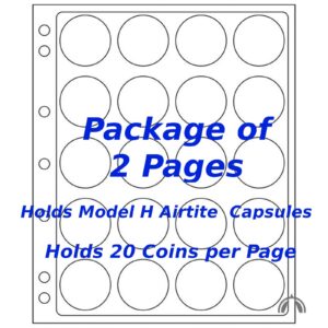 2 ENCAP 38/39 Pages for American 1oz Gold Eagle US Half Dollars Small Dollar