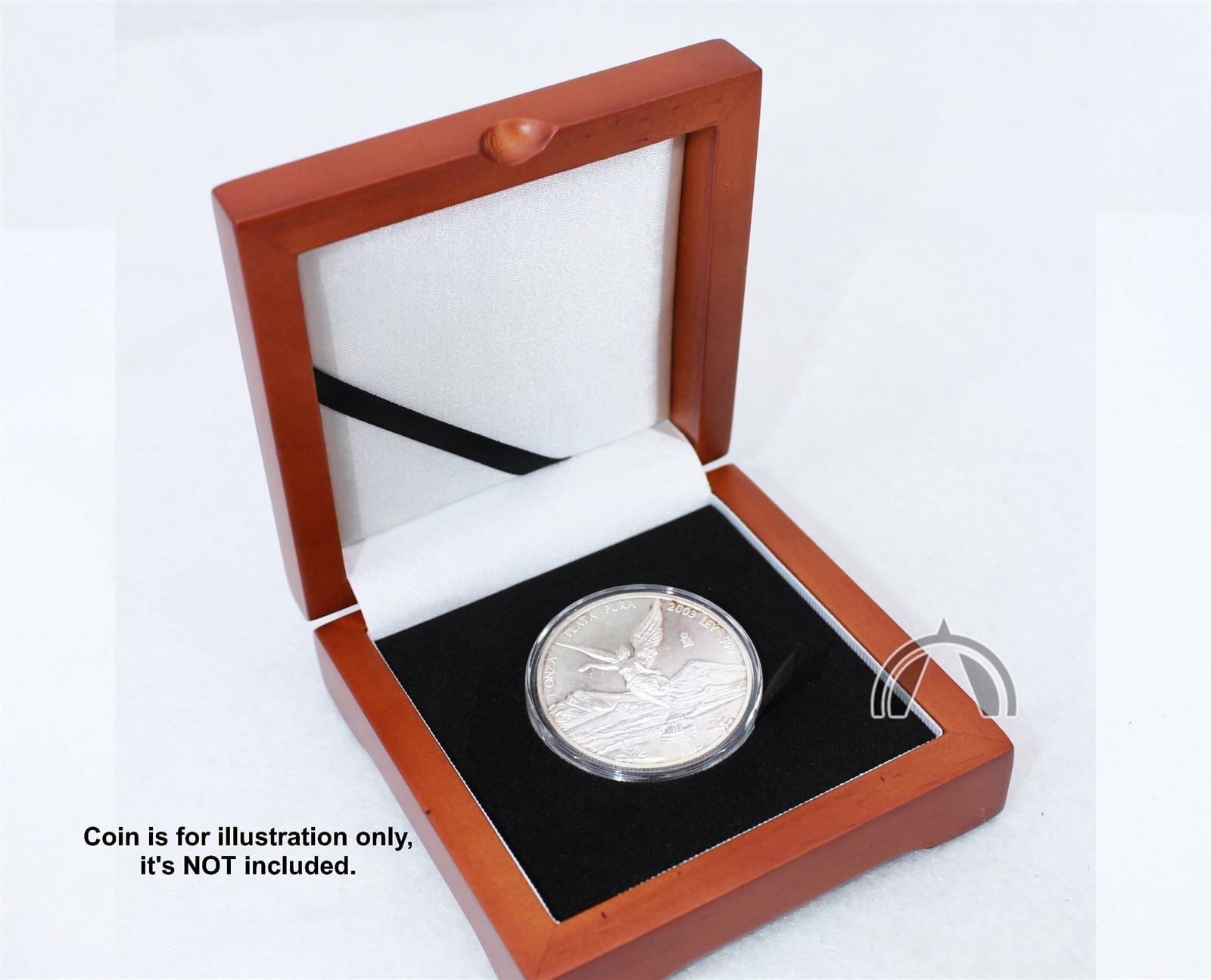 Solid Wood Box For Mexico 1Oz Silver Libertad In Direct Fit Capsule (1986-Pres) 1 wood box