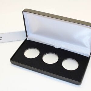 Black Leatherette 3 Coin Display Box for ¼ oz $10 American Gold Eagle, Model T