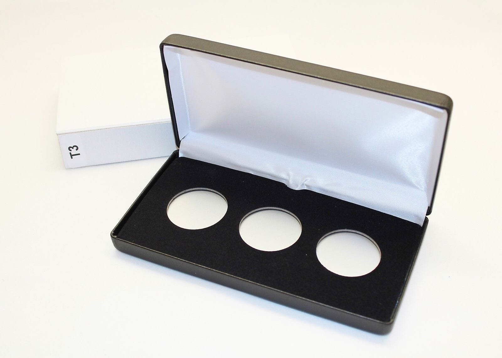 Black Leatherette 3 Coin Display Box For ¼ Oz $10 American Gold Eagle, Model T 1 Black Leatherette 3 Coin Display Box for ¼ oz $10 American Gold Eagle, Model T
