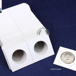 100 PREMIUM QUALITY CARDBOARD & MYLAR 2x2 HALF DOLLAR COIN HOLDER FLIPS