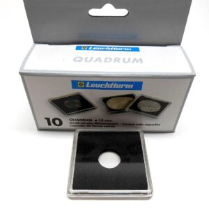 15mm - 10 Quadrum Square Coin Capsule Holders for 10 Gilder Cents & Other Coins