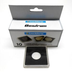 20mm - 10 Quadrum Square Coin Capsule Holders for Euro 10 cent and other coin