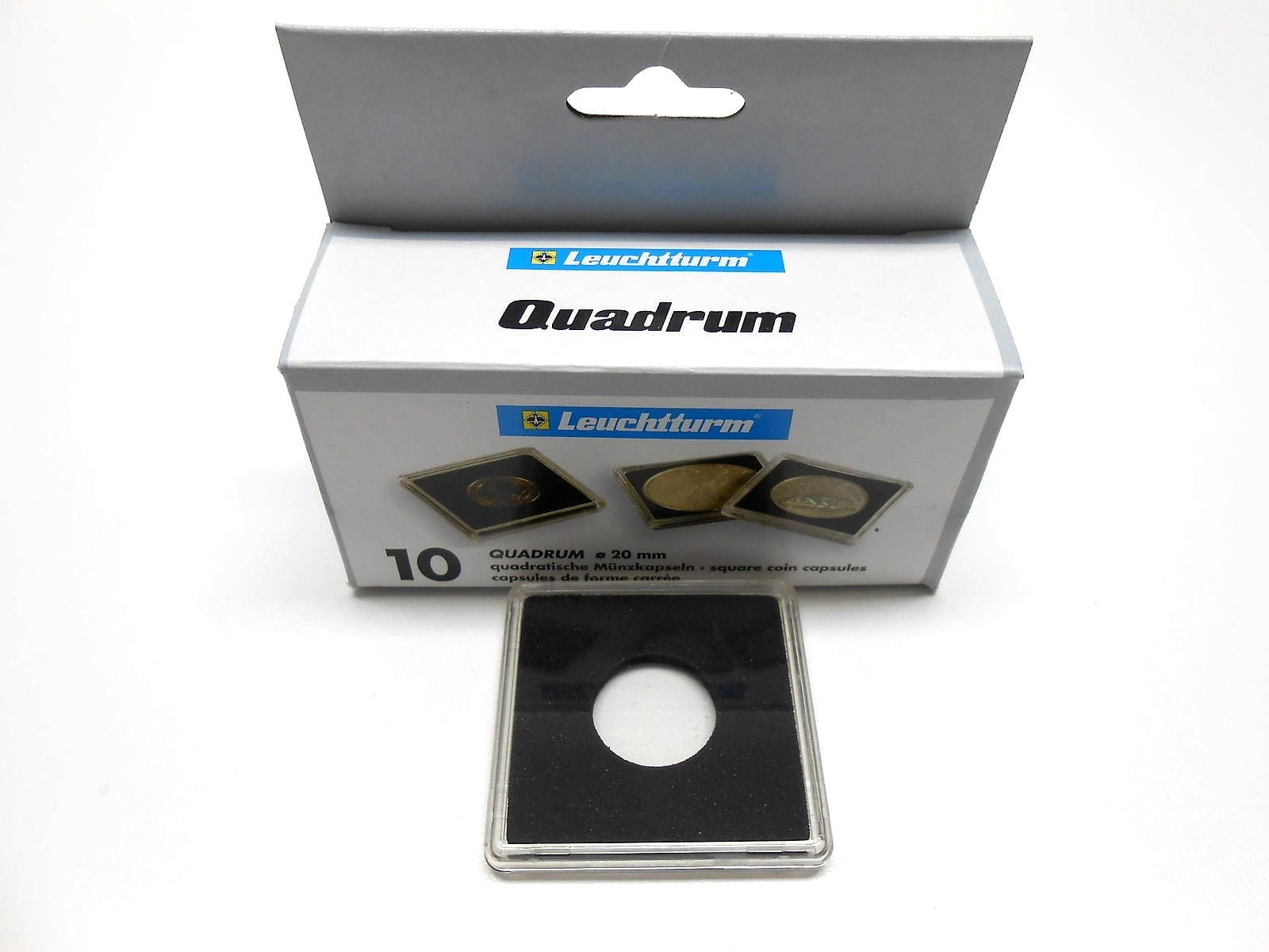 20Mm - 10 Quadrum Square Coin Capsule Holders For Euro 10 Cent And Other Coin 2 20mm - 10 Quadrum Square Coin Capsule Holders for Euro 10 cent and other coin - Image 2