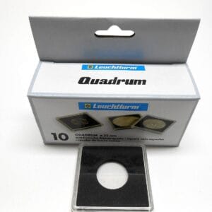 10 Pk of 22mm Quadrum 2"x2" Square Coin Holders, $10 1/4 oz Gold American Eagle