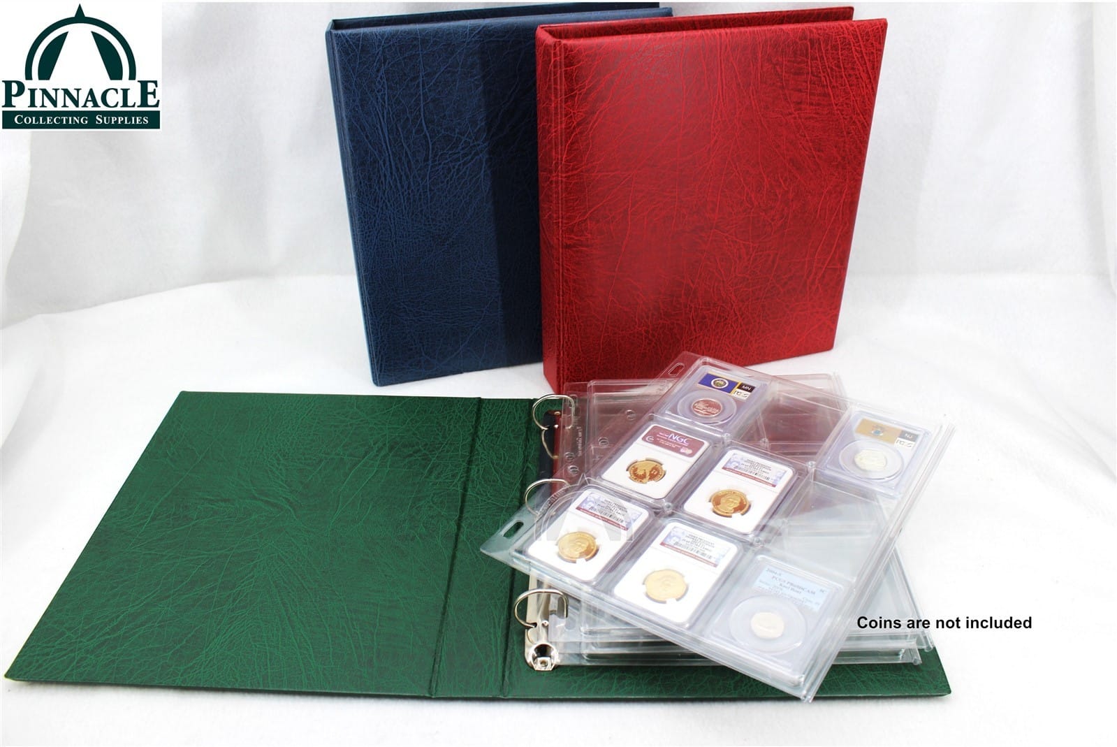 Album To Hold 36 Certified Coin Slabs / Grande F Green Binder &Amp; 4 Encap Pages 1 Album to hold 36 Certified Coin Slabs / Grande F Green Binder & 4 ENCAP Pages