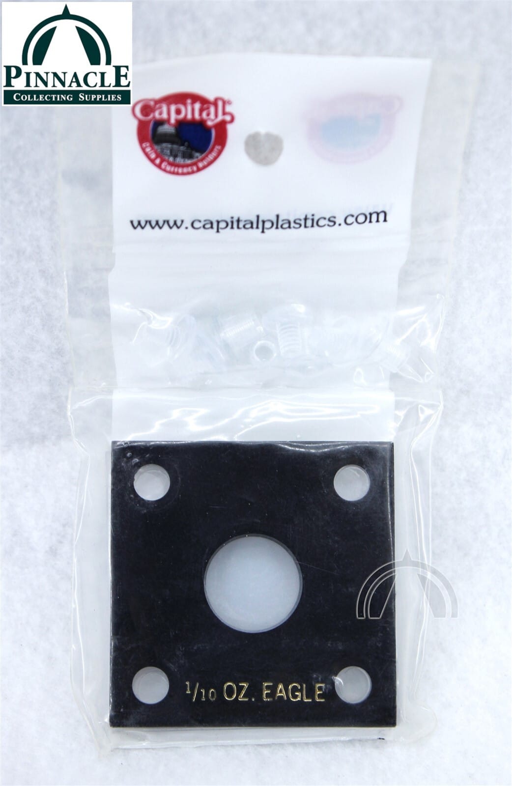 Capital Plastics 2X2 Holder For Us 1/10 Oz Gold Eagle - Black 1 Slot 1 Capital Plastics 2x2 Holder for US 1/10 oz Gold Eagle - Black 1 Slot