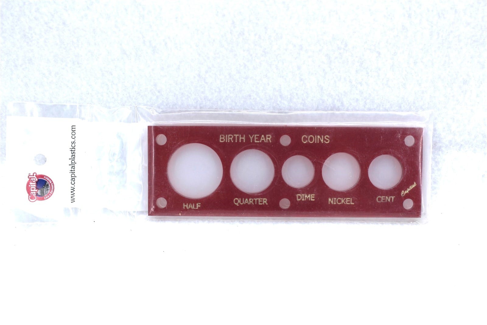 Red Birth Year Coin Set Holder | Cent Through Half Dollar | By Capital Plastics 1 Red Birth Year holder