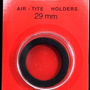 29mm GENUINE AIRTITE COIN CAPSULE w Black Ring for Mexican 1/2oz Gold Libertad