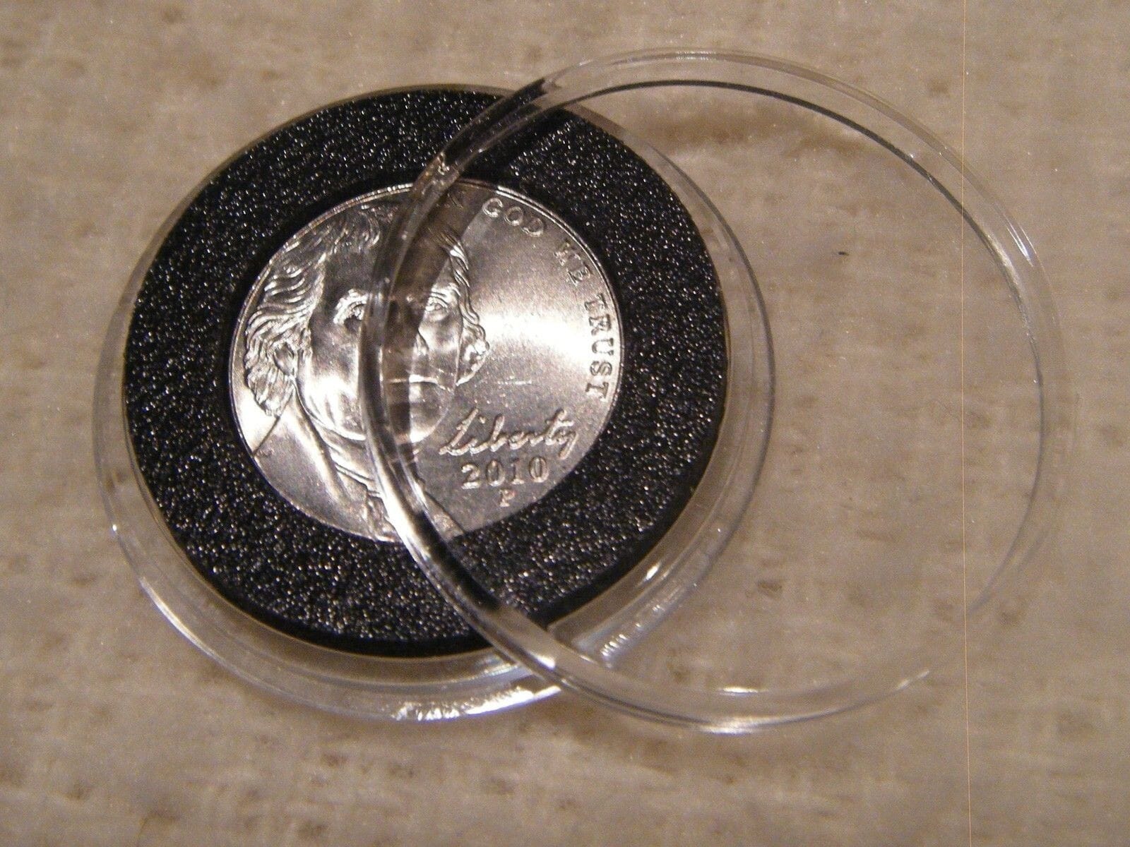 10 Genuine Airtite Capsule &Amp; Black Rings For Buffalo &Amp; Jefferson Nickel, $5 Gold 1 10 GENUINE AIRTITE CAPSULE & BLACK RINGS FOR BUFFALO & JEFFERSON NICKEL, $5 GOLD