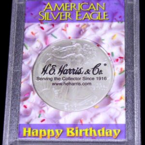 Happy Birthday Keepsake Gift Case for American Silver Eagle Coin