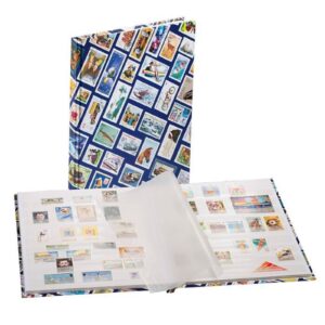 16 Page Hardcover Stamp Themed Stock Book w White Pages by Lighthouse