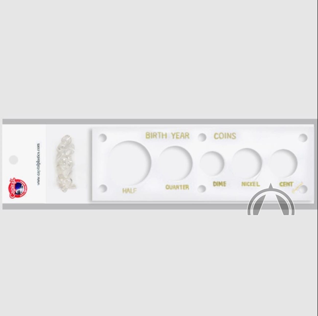 Capital Plastics White Birth Year Us 5 Coin Set Holder / Great Gift Idea / 2X6 1 Capital Plastics White Birth Year US 5 Coin Set Holder / Great Gift Idea / 2x6