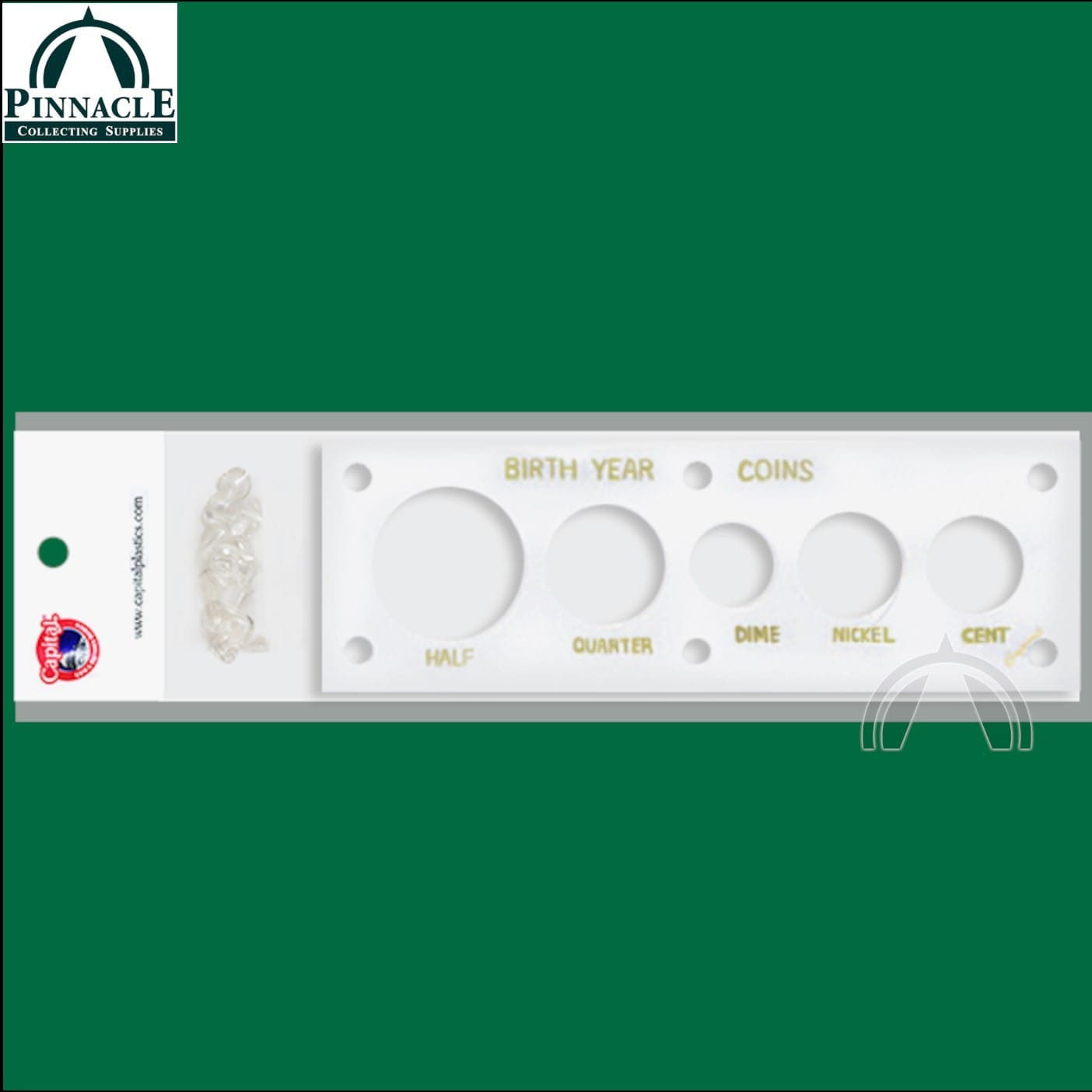 Capital Plastics White Birth Year Us 5 Coin Set Holder / Great Gift Idea / 2X6 2 Capital Plastics White Birth Year US 5 Coin Set Holder / Great Gift Idea / 2x6 - Image 2