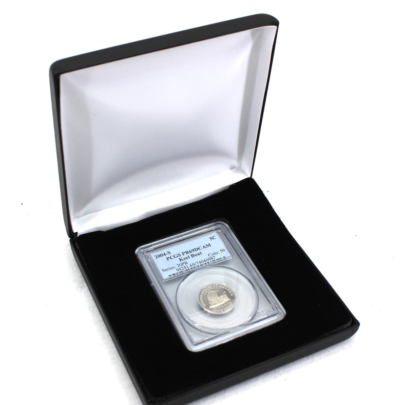 Black Leatherette Steel Covered Box For 1 Pcgs Certified Graded Coin Slab 1 Black Leatherette Steel Covered Box for 1 PCGS Certified Graded Coin Slab