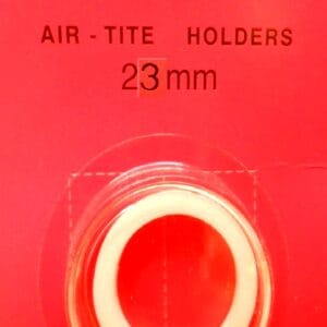 23mm Airtite Coin Capsule Holder w White Ring for Mexican 1/4 oz Gold Libertad
