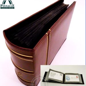 Album for 100 First Day Covers / FDC / Letters / Envelopes & Postcards BURGUNDY
