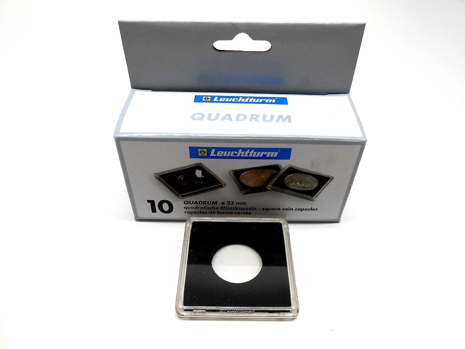 23Mm - 10 Pack Quadrum Square Coin Capsule Holders For Spanish Gold 2 Escudos 2 23mm - 10 Pack Quadrum Square Coin Capsule Holders for Spanish Gold 2 Escudos - Image 2