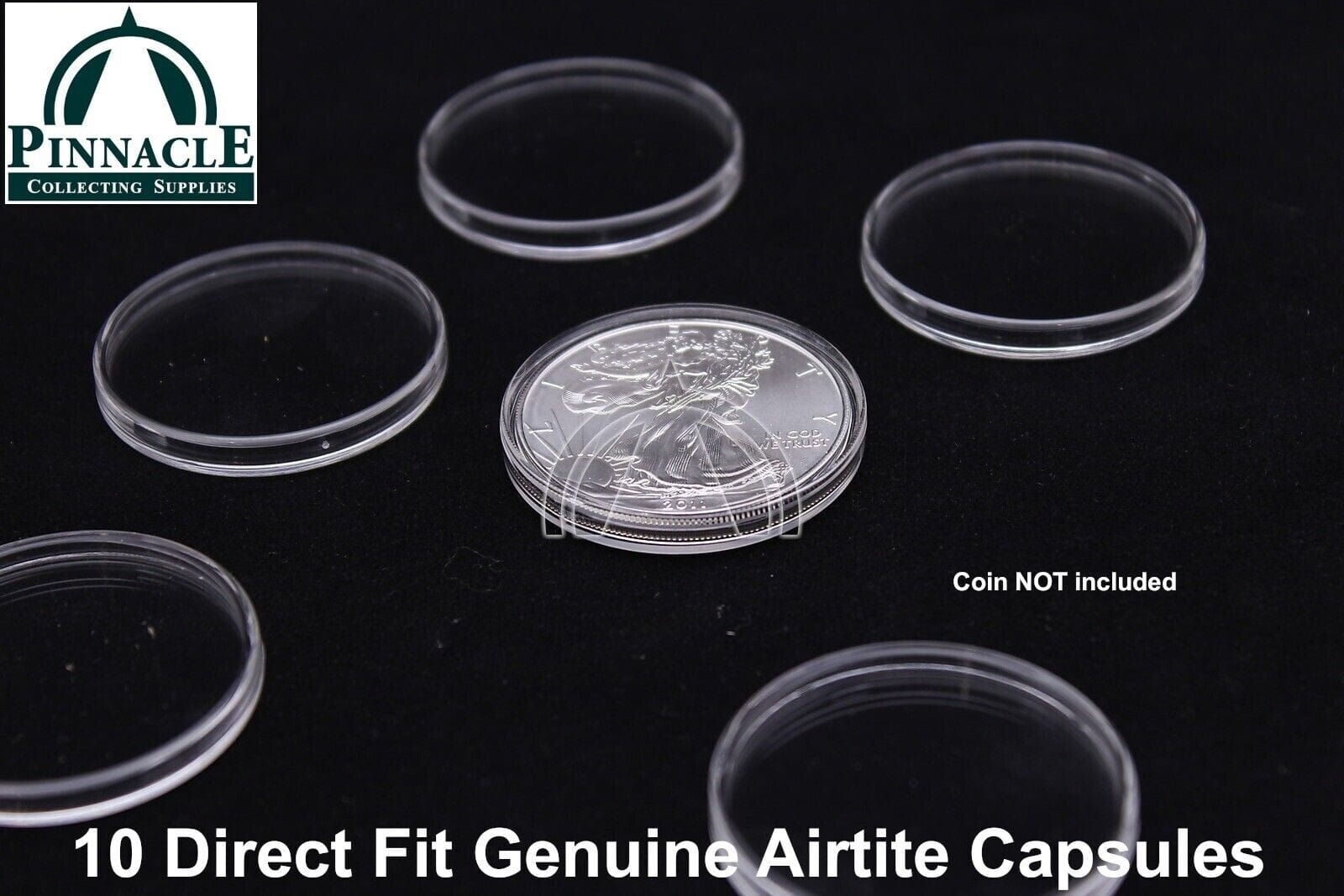 10 Direct Fit Air Tight Coin Holders For American Silver Eagle Dollar 40.6Mm 2 10 Direct Fit Air Tight Coin Holders for American Silver Eagle Dollar 40.6mm - Image 2