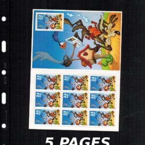 5 VARIO PLUS 1S Pocket Pages for Stamp Currency Collecting Black 8 1/2 x 11