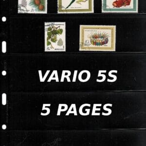 5 VARIO 5S Double sided Black Pages 5 Crystal Clear Pockets per Side  8 1/2 x 11