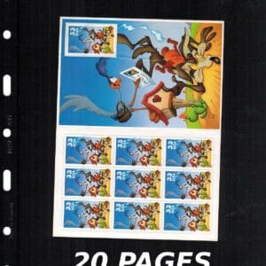 20 VARIO PLUS 1S Pocket Pages for Stamp Currency Collecting Black 8 1/2 x 11