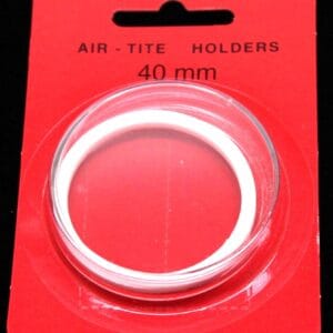 40mm AIRTITE CAPSULE HOLDER AMERICAN SILVER EAGLE,1 oz SILVER BUFFALO White Ring