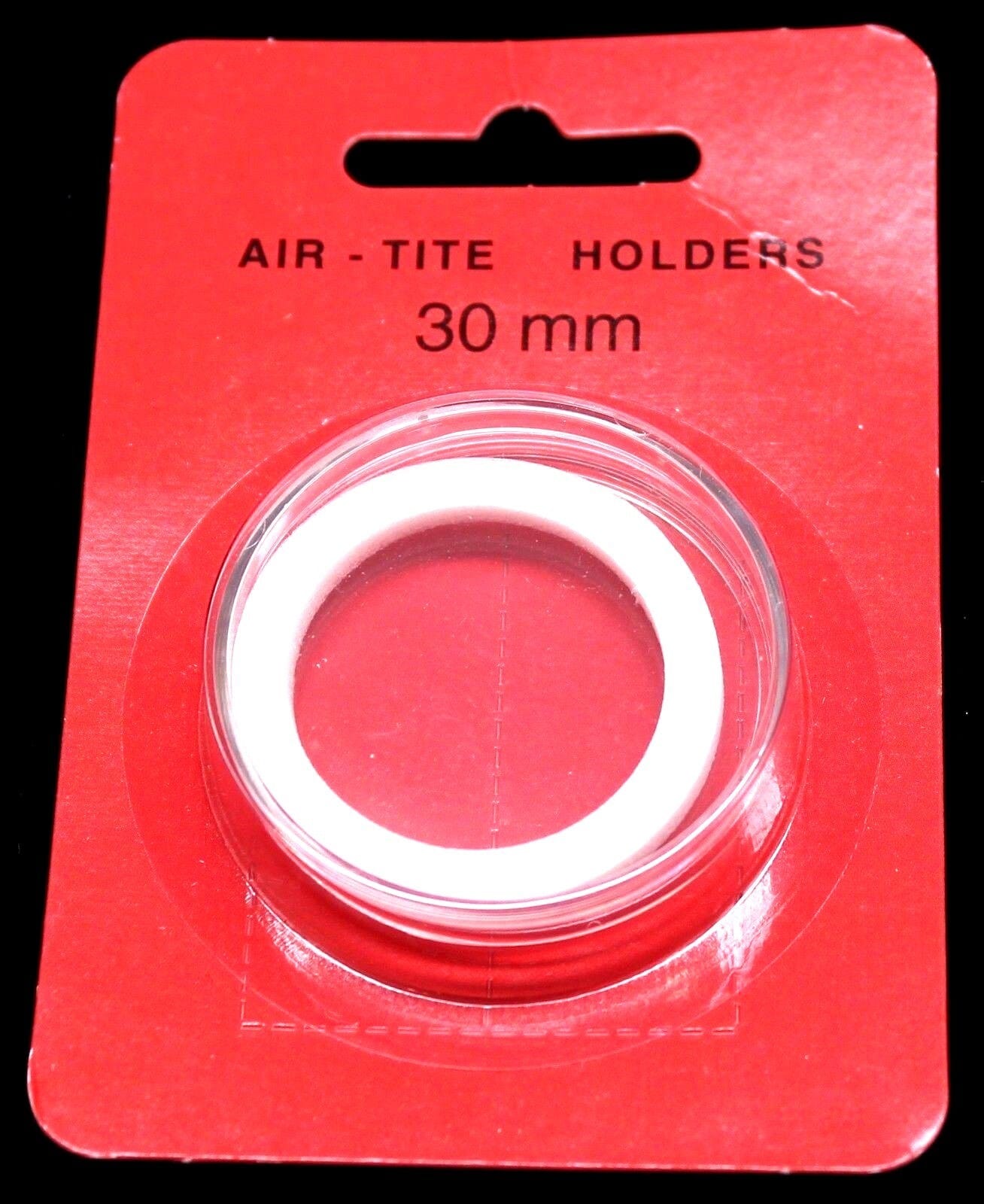 30Mm Airtite Coin Capsule Holder W White Ring For Us Half Dollars - Free Ship 1 30mm AIRTITE COIN CAPSULE HOLDER w WHITE RING FOR US HALF DOLLARS - FREE SHIP