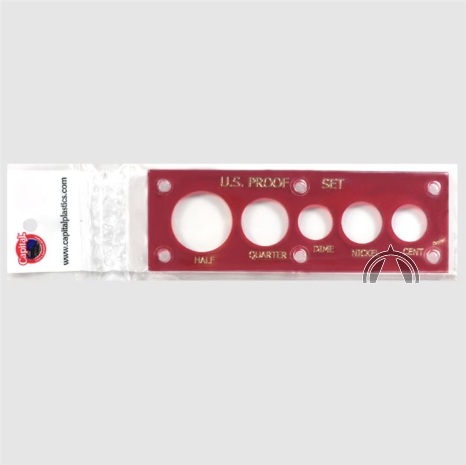 Red Us Proof Set Holder For 5 Coins From Capital Plastics 2&Quot;X6&Quot; 1 Red US Proof Set Holder for 5 Coins from Capital Plastics 2"x6"
