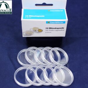 10 Direct Fit 32mm Coin Capsules 1/2oz Koala, 1oz Panda, Half Crown, 3-EURO