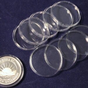 10 Direct Fit Air Tight Airtight Coin Capsules for Silver & Copper Rounds 39mm