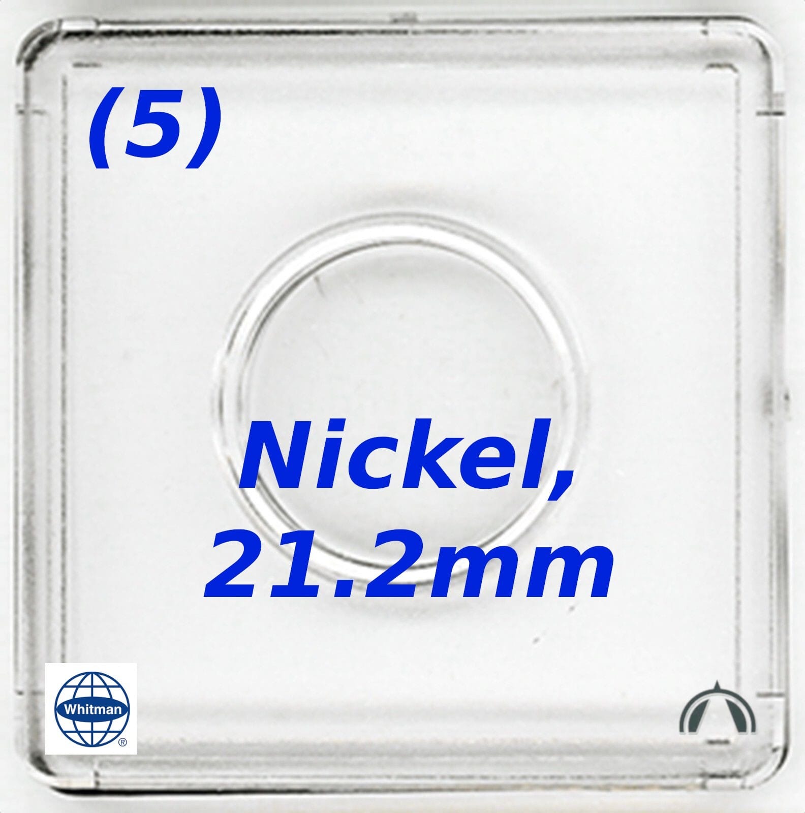 5 Five Whitman Clear Plastic 2X2 Snaplock Coin Holders For Us Nickels | 21.2Mm 1 5 Five Whitman Clear Plastic 2x2 Snaplock Coin Holders for US Nickels | 21.2mm