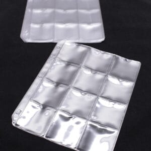 12 POCKET HEAVY DUTY PAGES for 2.5"x2.5" Flips / American Silver Eagle / 10 Pack