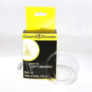 10 Direct Fit 27mm Guardhouse Coin Capsule Holders for US 1/2 oz Gold Eagle