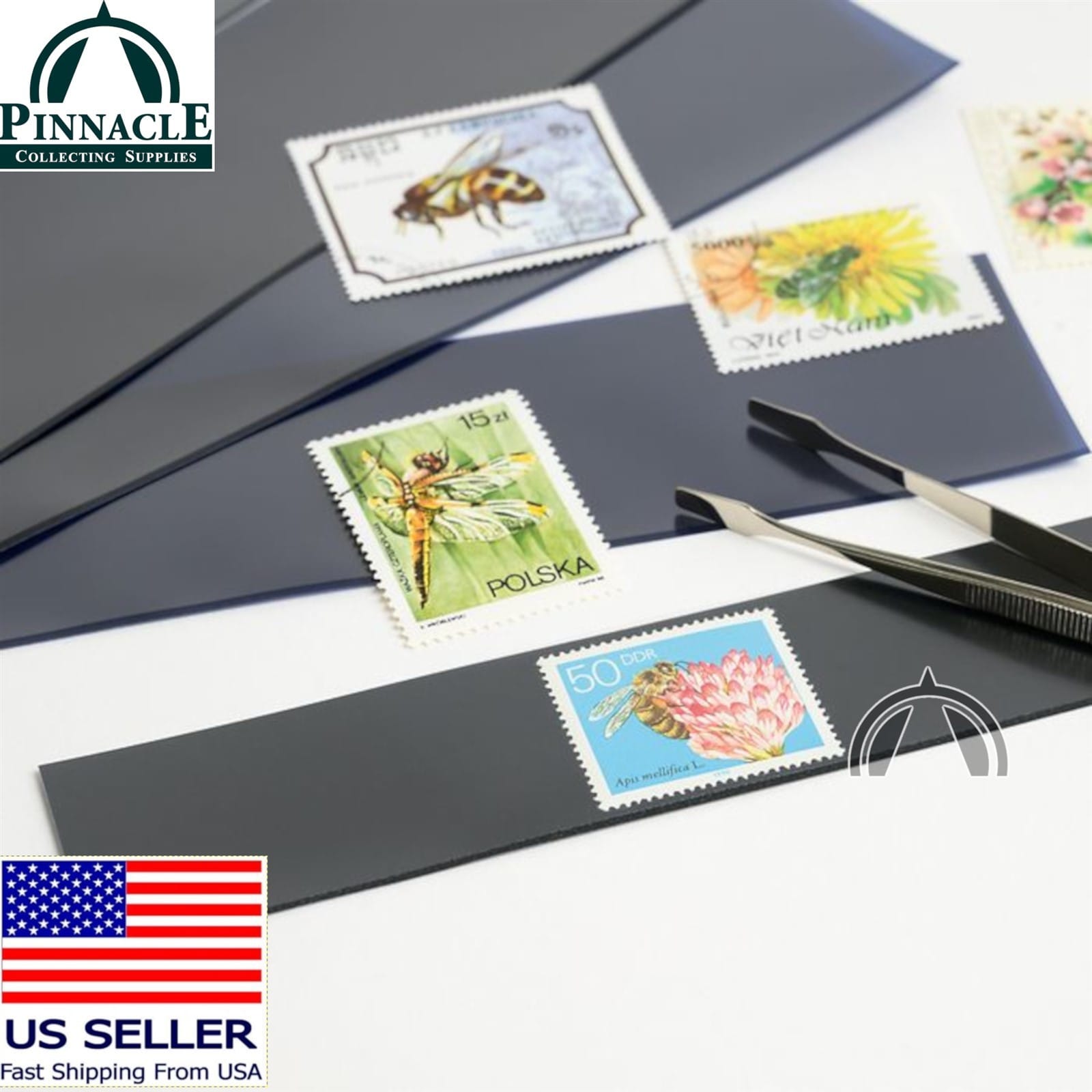 217Mm X 24Mm Hawid Black Stamp Mounts 25 Mounts Per Package Cut To Size Uk Us 1 217mm x 24mm Hawid BLACK Stamp Mounts 25 Mounts per Package Cut to Size UK US