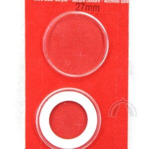 27mm GENUINE Airtite Coin Capsule w 27mm White Ring for 1/2oz Silver Britannia