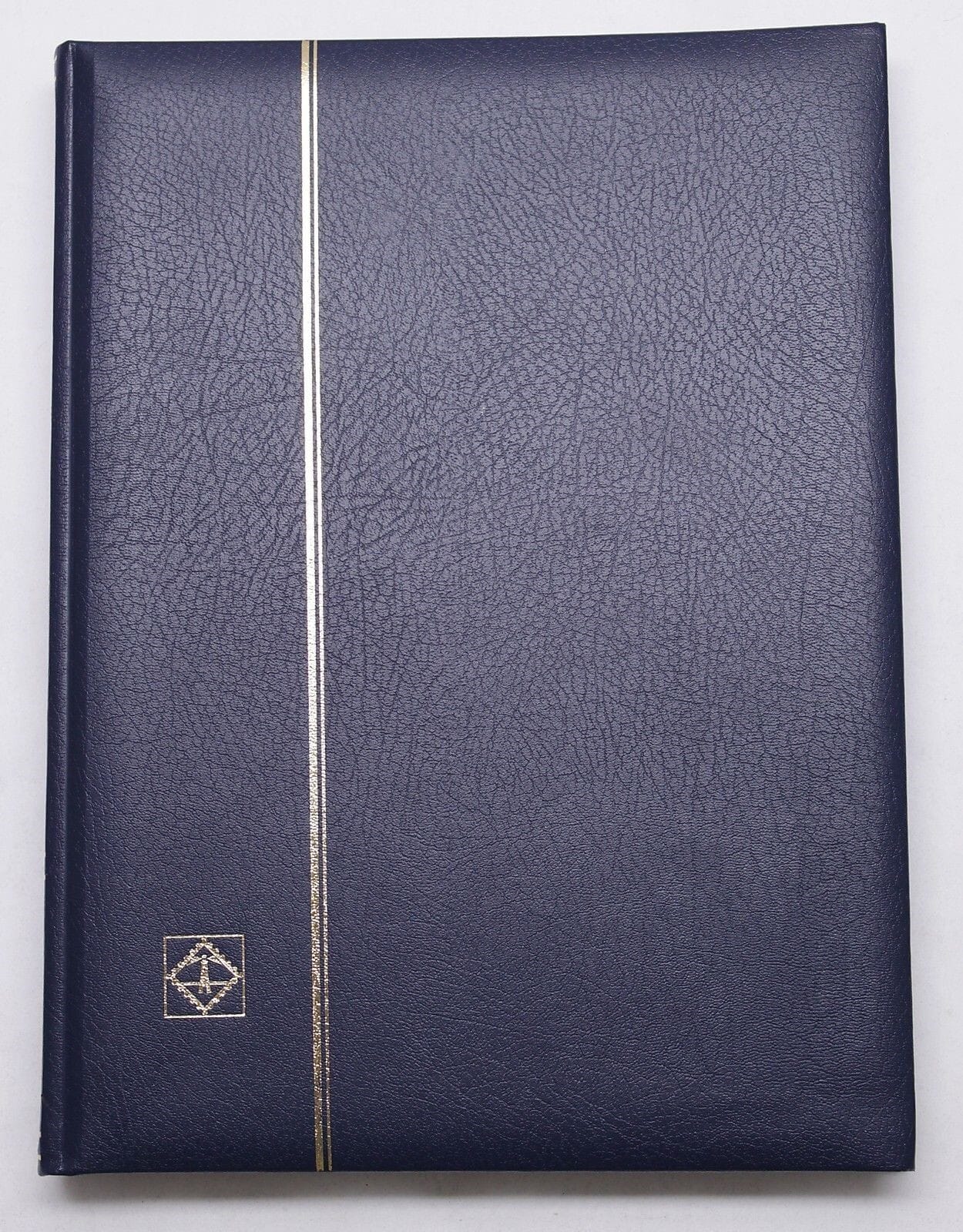 Blue Leather 32 Page Stamp Stock Book, Black Pages, 9 Strips/Page - Free Ship 1 BLUE LEATHER 32 Page Stamp Stock Book, Black Pages, 9 Strips/Page - FREE SHIP