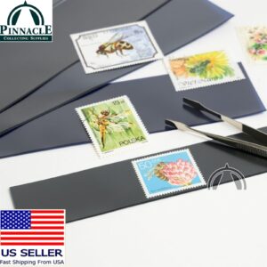 217mm x 29mm Hawid BLACK Stamp Mounts 25 Mounts per Package Cut to Size