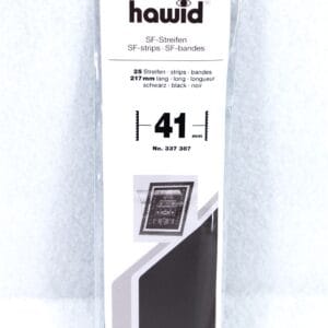 Hawid 217mm x 41mm BLACK Stamp Mounts 25 Mounts per Package Cut to Size