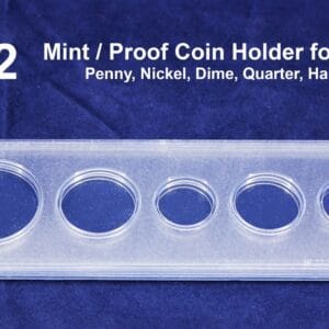 Lot of 2 Whitman US Mint / Proof Set 5 Coin Holder 1c, 5c, 10c, 25c, Half Dollar