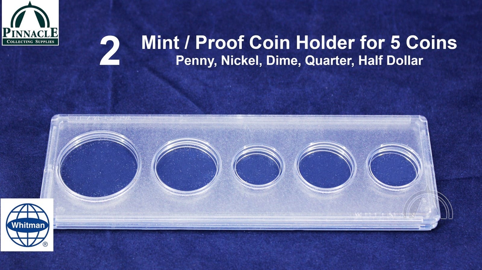 Lot Of 2 Whitman Us Mint / Proof Set 5 Coin Holder 1C, 5C, 10C, 25C, Half Dollar 1 Lot of 2 Whitman US Mint / Proof Set 5 Coin Holder 1c, 5c, 10c, 25c, Half Dollar
