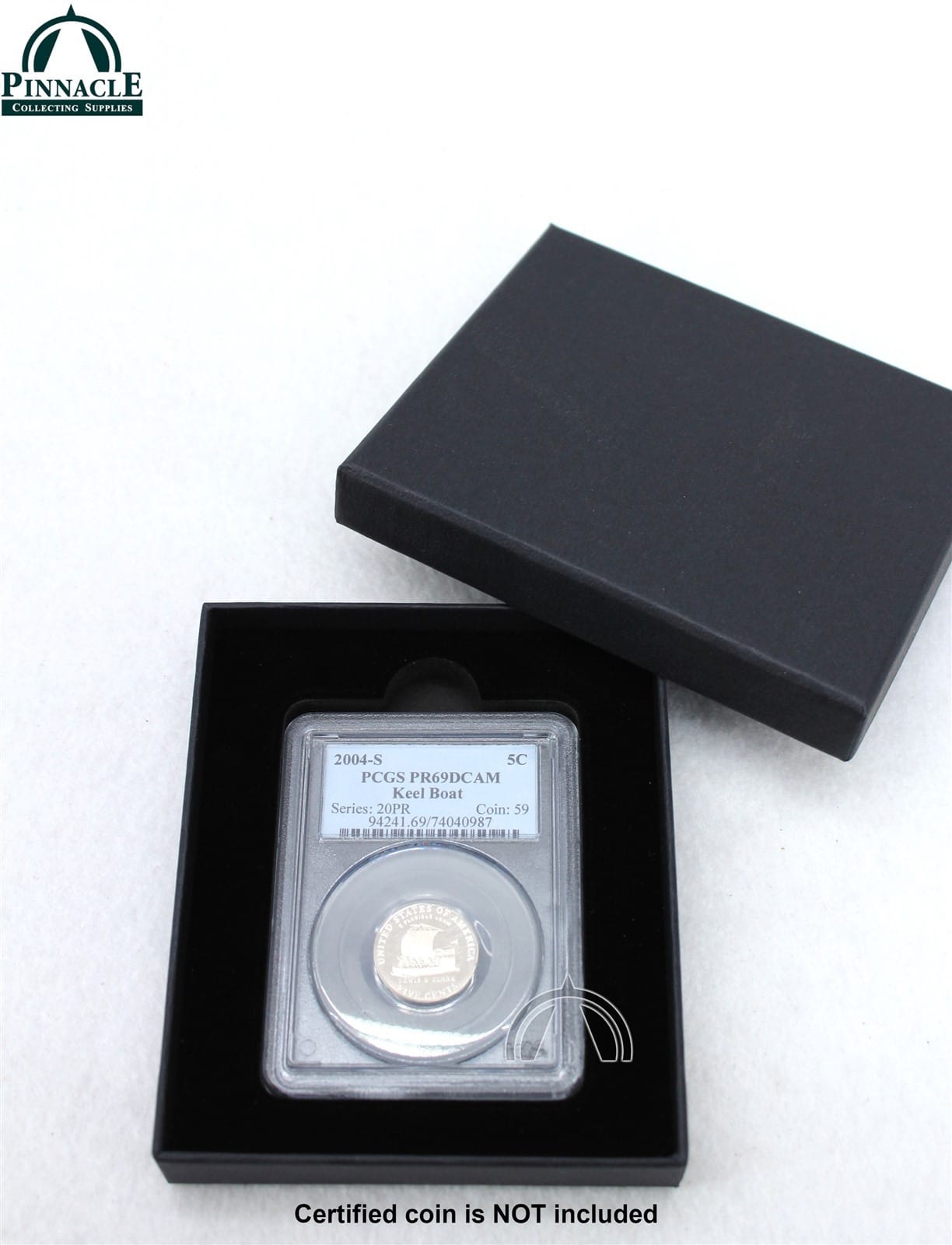 Black Display Box For 1 Ngc Or Pcgs Graded Certified Coin Slab W Black Interior 1 Black Display Box for 1 NGC or PCGS Graded Certified Coin Slab w Black Interior