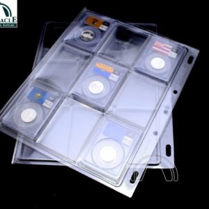 2 ALBUM PAGES FOR CERTIFIED COIN SLABS FROM PCGS NGC ANACS / BINDER PAGES