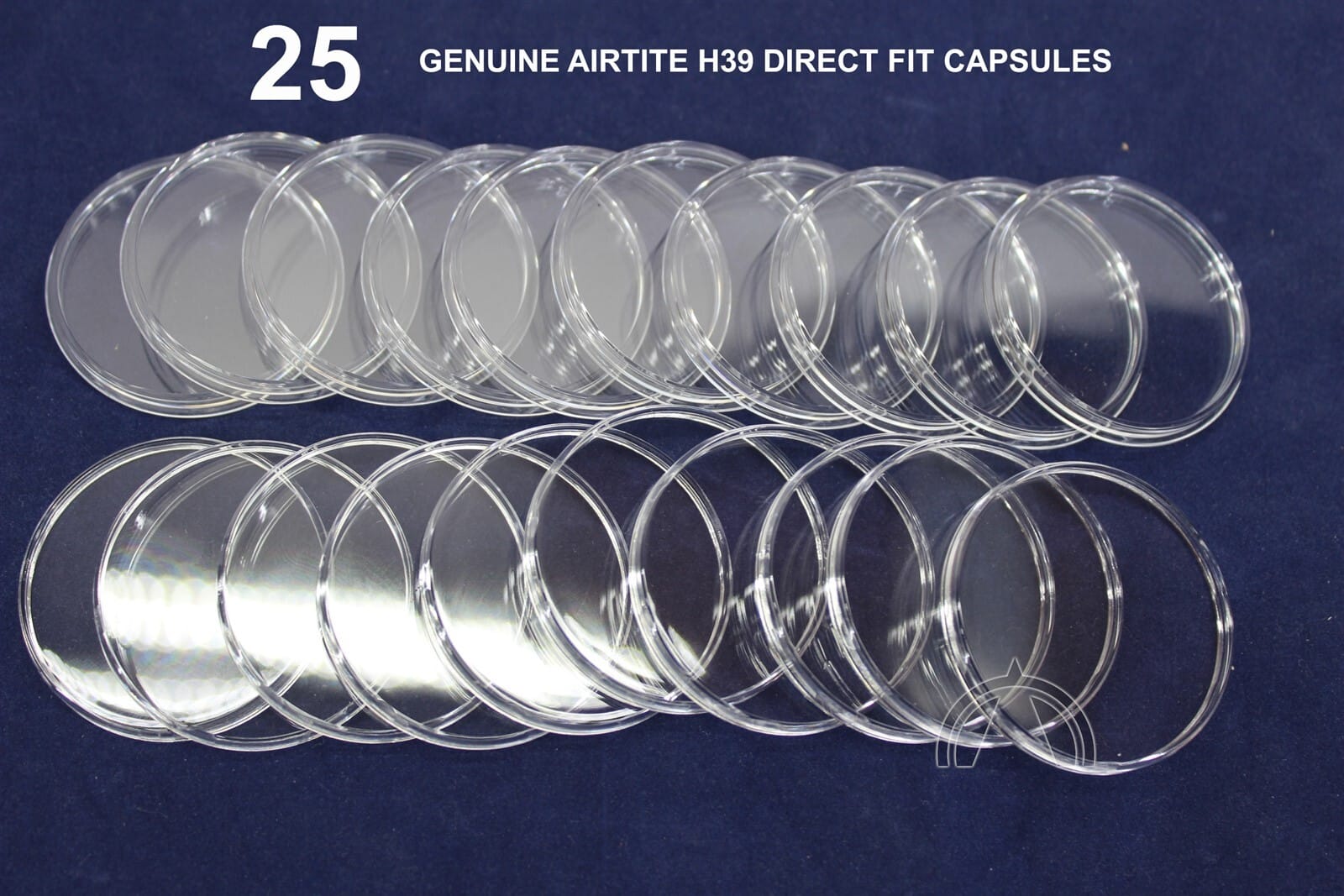 25 Genuine Airtite Coin Capsule Holders For 39Mm Diameter 1Oz Silver Rounds H39 2 25 GENUINE Airtite Coin Capsule Holders for 39mm Diameter 1oz Silver Rounds H39 - Image 2