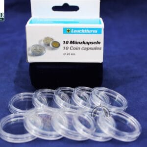 10 Direct Fit 26mm Clear Coin Capsules for Great Britain Two Pence