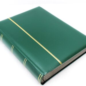 GREEN 64 Page Hardcover Stock Book for 128 First Day Covers, 2 Pockets / Page