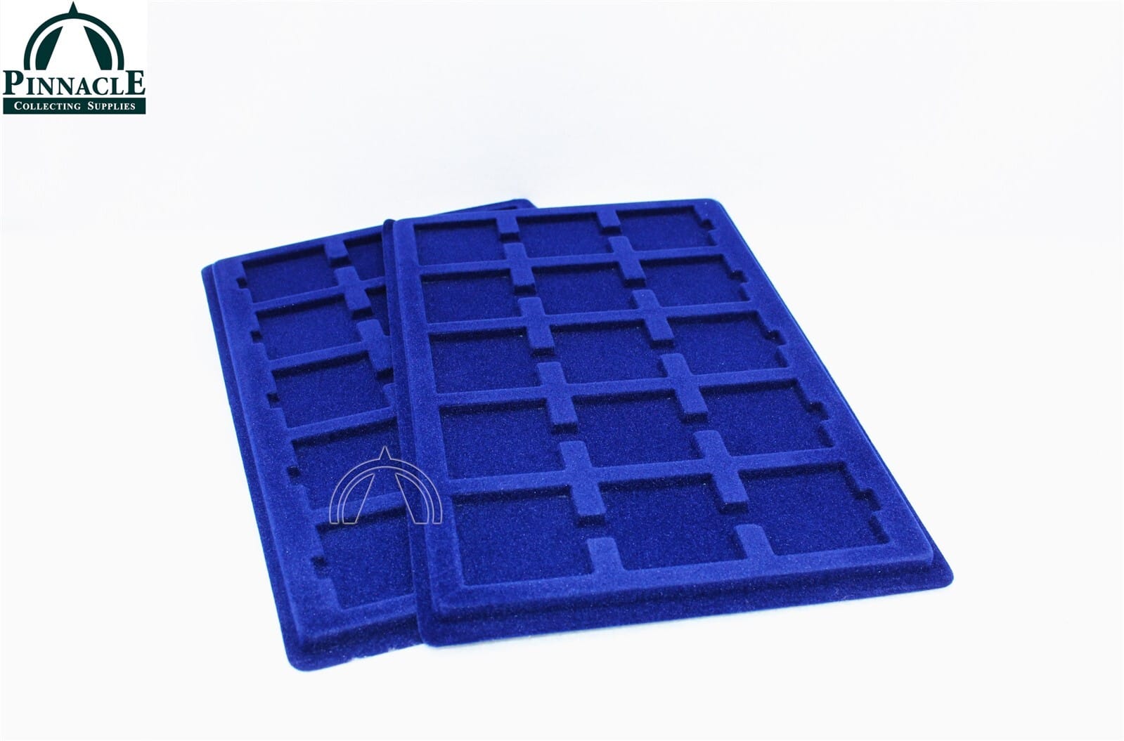2 Blue Velour Coin Trays W 15 Spaces For 2&Quot;X2&Quot; Flips | Quadrums | 50Mm Coins 2 2 Blue Velour Coin Trays w 15 Spaces for 2"x2" Flips | Quadrums | 50mm Coins - Image 2