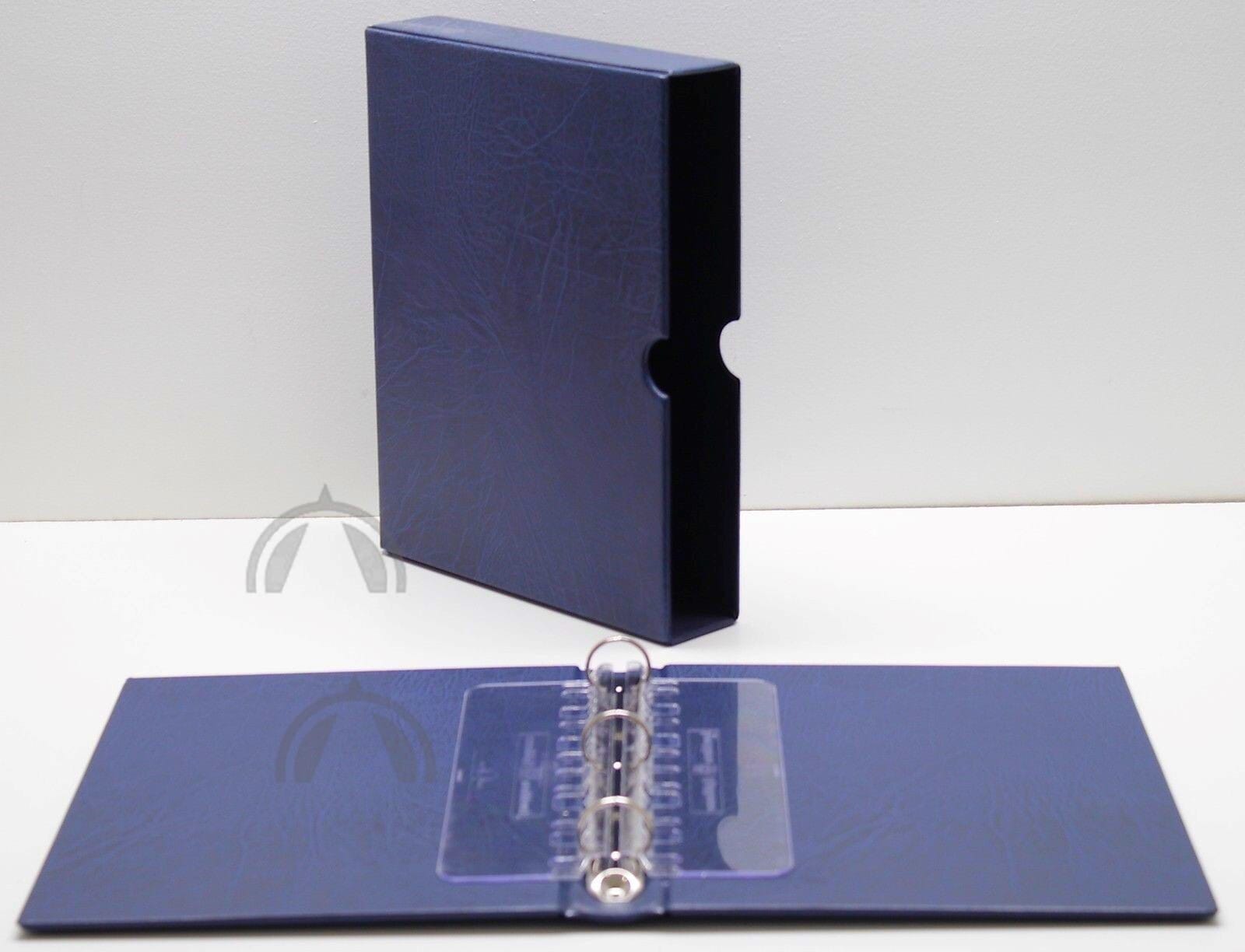 Vario F Blue 3 Ring Binder &Amp; Slipcase For Stamp Currency And Other Collecting 1 VARIO F Blue 3 Ring Binder & Slipcase for Stamp Currency and Other Collecting