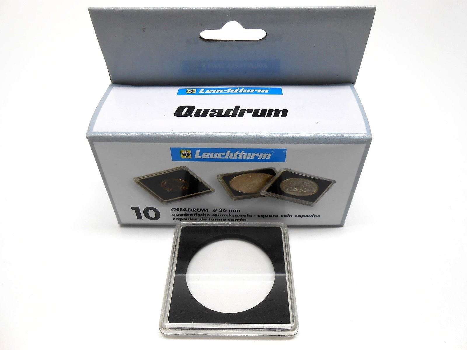 36Mm - 10 Quadrum Square Coin Capsule Holders For 5 Ruble And Other Coins 1 36mm - 10 Quadrum Square Coin Capsule Holders for 5 Ruble and other coins